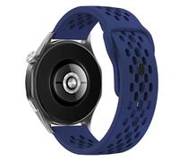 VMBVBHMDF Bracelet En Silicone Avec Trous De 18 Mm, 20 Mm, 22 Mm, Compatible Fit For Samsung Galaxy Watch 6, 5, 4, Fit For Huawei GT4, 3, GT2 Pro, Fit For Garmin Vivoactive 4(Dark Blue,18mm)