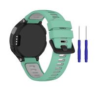 VMBVBHMDF Bracelet En Silicone Bicolore For Montre Fit For Garmin Forerunner 235 220 620 630 735 735XT, Bracelet De Sport De Remplacement(Tealic grey)