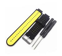 VMBVBHMDF Bracelet En Silicone Coloré Compatible Avec Les Montres Fit For Garmin Forerunner 220, 230, 235, 620, 630 Et 735.(Black Yellow)