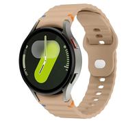 VMBVBHMDF Bracelet en silicone fit for Samsung Galaxy Watch 7 44 mm 40 mm/6 Classic 43 mm 47 mm/5 Pro 45 mm, sans espace, for Watch 6 5 4 Classic(Milk Tea)