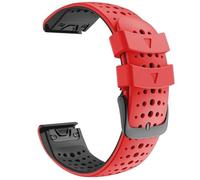 VMBVBHMDF Bracelet en silicone Quickfit 26/22mm for montre fit for Garmin Fenix 7X, 7, 5, 5X Plus, 6X, 6 Pro, 3HR, Forerunner 935, 945, Enduro, Epix Gen 2(Red Black,22mm)