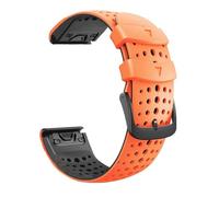 VMBVBHMDF Bracelet en silicone Quickfit 26/22mm for montre fit for Garmin Fenix 7X, 7, 5, 5X Plus, 6X, 6 Pro, 3HR, Forerunner 935, 945, Enduro, Epix Gen 2(Orange Black,22mm)