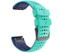 VMBVBHMDF Bracelet en silicone Quickfit 26/22mm for montre fit for Garmin Fenix 7X, 7, 5, 5X Plus, 6X, 6 Pro, 3HR, Forerunner 935, 945, Enduro, Epix Gen 2(Green Black2,22mm)