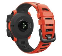 VMBVBHMDF Bracelet En Silicone Souple For Montre Fit For Garmin Instinct Solar Crossover Tactical Esports Tide, Bracelet Instinct 2 Solar(Red black)