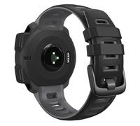 VMBVBHMDF Bracelet En Silicone Souple For Montre Fit For Garmin Instinct Solar Crossover Tactical Esports Tide, Bracelet Instinct 2 Solar(Black gray)