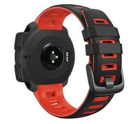 VMBVBHMDF Bracelet En Silicone Souple For Montre Fit For Garmin Instinct Solar Crossover Tactical Esports Tide, Bracelet Instinct 2 Solar(Black red)