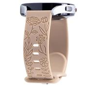 VMBVBHMDF Bracelet Gravé 22 Mm Fir For Samsung Galaxy Watch 7 6 5 4 6 Classic, Bracelet Sport En Silicone 20 Mm Fit For Huawei Watch GT5 GT4Pro(Milk tea,22mm)