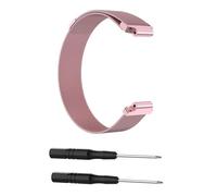 VMBVBHMDF Bracelet milanais magnétique en acier inoxydable for montre fit for Garmin Forerunner 220 230 235 630 620 735 S20 S5 S6(Rose Pink,L)