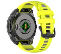 VMBVBHMDF Bracelet Quick Fit Fenix8 Compatible Fit For Garmin FenixE 6 6X Epix Pro Gen 2 51mm 47mm Bracelet En Silicone Double Couleur 22mm 26mm Compatible Fit For Garmin Fenix 7X 7(Yellow gray,20mm