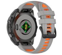 VMBVBHMDF Bracelet Quick Fit Fenix8 Compatible Fit For Garmin FenixE 6 6X Epix Pro Gen 2 51mm 47mm Bracelet En Silicone Double Couleur 22mm 26mm Compatible Fit For Garmin Fenix 7X 7(Gray orange,20mm