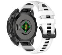 VMBVBHMDF Bracelet Quick Fit Fenix8 Compatible Fit For Garmin FenixE 6 6X Epix Pro Gen 2 51mm 47mm Bracelet En Silicone Double Couleur 22mm 26mm Compatible Fit For Garmin Fenix 7X 7(White black,22mm