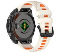 VMBVBHMDF Bracelet Quick Fit Fenix8 Compatible Fit For Garmin FenixE 6 6X Epix Pro Gen 2 51mm 47mm Bracelet En Silicone Double Couleur 22mm 26mm Compatible Fit For Garmin Fenix 7X 7(Beige orange,20m