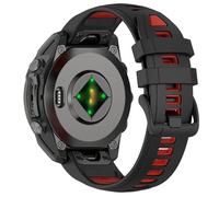 VMBVBHMDF Bracelet Quick Fit Fenix8 Compatible Fit For Garmin FenixE 6 6X Epix Pro Gen 2 51mm 47mm Bracelet En Silicone Double Couleur 22mm 26mm Compatible Fit For Garmin Fenix 7X 7(Black red,26mm)