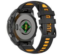 VMBVBHMDF Bracelet Quick Fit Fenix8 Compatible Fit For Garmin FenixE 6 6X Epix Pro Gen 2 51mm 47mm Bracelet En Silicone Double Couleur 22mm 26mm Compatible Fit For Garmin Fenix 7X 7(Black orange,22m