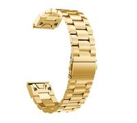 VMBVBHMDF Bracelet QuickFit En Métal 26/22/20mm For Montre Fit For Garmin Fenix 8 51mm 47mm 42mm Fenix E Tactix 7X 7 6S 6X 6 Pro 5 5X Plus(Gold,26mm)