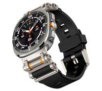 VMBVBHMDF Bracelet sport en caoutchouc fit for Samsung Galaxy Watch 7 Ultra 47 mm, bracelet en silicone for Galaxy Watch Ultra 47 mm, accessoires de remplacement(Ti-Black)