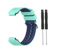VMBVBHMDF Convient fit for Garmin Forerunner 230 235 620 630 735 Bracelet en silicone à boucle en acier bicolore à long trou Bracelet en silicone for montre Forerunner 220(Blue Black)