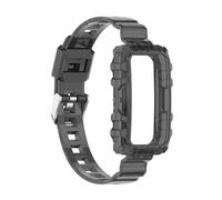 VMBVBHMDF Glacier Armor Wrist Strap Fit For Huawei Band 10 9 8 7 6 Watch Wristband Fit For Honor 6 7 Bracelet Watchband With Clear Case Belt(Black)