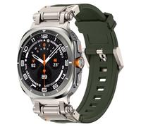 VMBVBHMDF Pour Galaxy Watch 7 Ultra 47mm Sports TPU Bracelet En Caoutchouc Fit For Samsung Ultra 47mm Mech Wind Connector TPU Bracelet De Montre En Silicone (Green 2)
