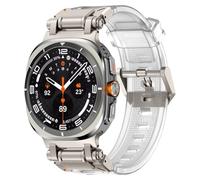 VMBVBHMDF Pour Galaxy Watch 7 Ultra 47mm Sports TPU Bracelet En Caoutchouc Fit For Samsung Ultra 47mm Mech Wind Connector TPU Bracelet De Montre En Silicone (Transparent 2)