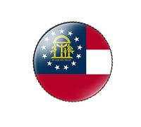 vmcoatdu Broche ronde de 2,5 cm avec drapeau de la Caroline du Sud en métal et incrustation de verre, style revivalisme, badge souvenir pour chapeau, vêtements, sac à dos, One Size, Métal, Pas de