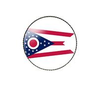 vmcoatdu Broche ronde de 2,5 cm avec drapeau de la Caroline du Sud en métal et incrustation de verre, style revivalisme, badge souvenir pour chapeau, vêtements, sac à dos, One Size, Métal, Pas de
