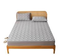 VMDVBNA Alèse imperméable Housse de Matelas imperméable, Drap-Housse matelassé épais, Protecteur, Queen Size avec Drap lit à Bande élastique pour Lit(02-SCH-qian Hui,200x220x30cm)
