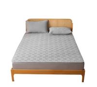 VMDVBNA Alèse imperméable Housse de Matelas imperméable, Drap-Housse matelassé épais, Protecteur, Queen Size avec Drap lit à Bande élastique pour Lit(01-HXG-qian Hui,Pillowcases 48x74cm)