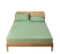 VMDVBNA Alèse imperméable Housse de Matelas imperméable, Drap-Housse matelassé épais, Protecteur, Queen Size avec Drap lit à Bande élastique pour Lit(01-HXG-cuilv,180x220x30cm)