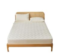 VMDVBNA Alèse imperméable Housse de Matelas imperméable, Drap-Housse matelassé épais, Protecteur, Queen Size avec Drap lit à Bande élastique pour Lit(01-HXG-NAI bai,90x200x30cm)