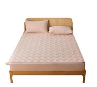VMDVBNA Alèse imperméable Housse de Matelas imperméable, Drap-Housse matelassé épais, Protecteur, Queen Size avec Drap lit à Bande élastique pour Lit(01-HXG-qian Fen,150x200x30cm)