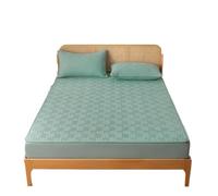 VMDVBNA Alèse imperméable Housse de Matelas imperméable, Drap-Housse matelassé épais, Protecteur, Queen Size avec Drap lit à Bande élastique pour Lit(01-HXG-LAN,135x200x30cm)