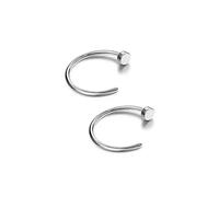 VMDVBNA Anneau de Nez Lot de 2, 5, 6 ou 10 faux anneaux de nez for femmes et hommes, en acier inoxydable 316, à clipser sur les lèvres, le labret, le nez(A1-2pcs-Silvery,18G-1.0mm-8mm)