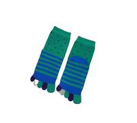 VMDVBNA Chaussettes à Doigts 5 Paires De Chaussettes À Bout Coloré for Hommes, Grands, Automne Hiver, Coton Épais, Rayures Couleur Vive, Joyeuses Cinq Doigts EU45 46(Green Blue(5 Pairs))