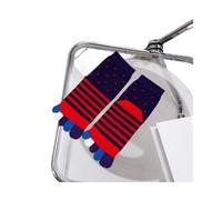 VMDVBNA Chaussettes à Doigts 5 Paires De Chaussettes À Bout Coloré for Hommes, Grands, Automne Hiver, Coton Épais, Rayures Couleur Vive, Joyeuses Cinq Doigts EU45 46(Purple Red(5 Pairs))