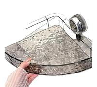 VMDVBNA Etagere douche Applique murale transparente sans perçage, Style luxueux, motif Glacier, étagère à ventouse, Triangle multifonctionnel amovible pour Maison(Hui-A)