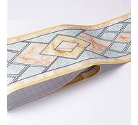 VMDVBNA Frise murale adhesive 10 CM PVC Étanche Taille Ligne Bois Marbre Auto-Adhésif Plinthe Papier Peint Salon Décor Vinyle Bordure Mur Coin Bâton pour la Maison(33)