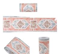 VMDVBNA Frise murale adhesive Autocollant à motif auto-adhésif en PVC, Film décoratif imperméable for chambre coucher, cuisine, salle de bains, carrelage, papier peint pour Maison(B2005-1,10m x 10cm)