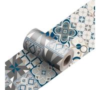 VMDVBNA Frise murale adhesive Bande décorative de ligne taille carreaux, bâton pelage plinthe salle bains, autocollant mural en céramique dosseret cuisine pour Maison(YX-165,30cmX240cmX1roll)