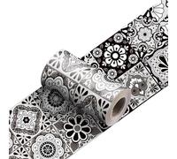 VMDVBNA Frise murale adhesive Bande décorative de ligne taille carreaux, bâton pelage plinthe salle bains, autocollant mural en céramique dosseret cuisine pour Maison(YX-174,15cmX240cmX1roll)