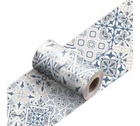 VMDVBNA Frise murale adhesive Bande décorative de ligne taille carreaux, bâton pelage plinthe salle bains, autocollant mural en céramique dosseret cuisine pour Maison(YX-167,20cmX240cmX1roll)