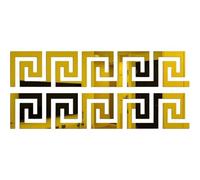 VMDVBNA Frise murale adhesive Miroir autocollant carré auto-adhésif de 5/10CM, ligne taille, autocollants muraux for salon, bande bord plafond, décor d'angle pour Maison(Golden 1,10pcs 10x10cm)