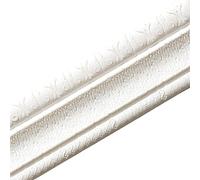 VMDVBNA Frise murale adhesive Papier peint auto-adhésif imperméable for plinthes, 2.3m x 8cm, adapté aux autocollants muraux du salon et de la chambre à coucher pour Maison(White,5Pcs 2.3mX8cm)