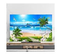 VMDVBNA Housse TV Housse de protection anti-poussière for TV, serviette 43 pouces, 55, 50, 65, couverture suspendue for écran LCD, décoration universelle multi-tailles pour Écran(02,55inch(130x80cm))