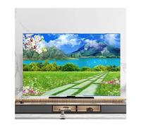 VMDVBNA Housse TV Housse de protection anti-poussière for TV, serviette 43 pouces, 55, 50, 65, couverture suspendue for écran LCD, décoration universelle multi-tailles pour Écran(06,52inch(125x75cm))