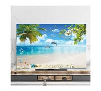 VMDVBNA Housse TV Housse de protection anti-poussière for TV, serviette 43 pouces, 55, 50, 65, couverture suspendue for écran LCD, décoration universelle multi-tailles pour Écran(07,37inch(87x60cm))