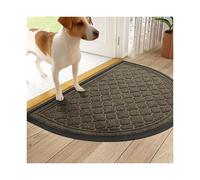 VMDVBNA Tapis Entree Paillasson D'intérieur Demi-Lune Lavable Et Résistant for Entrée, Absorbant Anti-salissures, Idéal for La Cuisine Ou Le Jardin pour l'Extérieur(Brown,81.5x119.5cm)