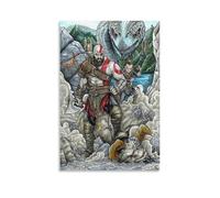 VMEOLLXUU God of War Classics Peinture Fan Art Poster Peinture décorative Toile Art mural Salon Poster Chambre Peinture d'art mural Impression d'image moderne Décoration de salle familiale 08 x 12