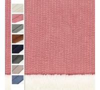 VmG-Store Cord Teddy Tissu en peluche au mètre - Cordon large avec peluche douce - Double face - 0,25 m x 145 cm de large - Pour vêtements d'hiver, coussins, doudous, vêtements - Tissus (002 Blush)