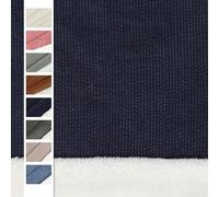 VmG-Store Cord Teddy Tissu en peluche au mètre - Cordon large avec peluche douce - Double face - 0,25 m x 145 cm de large - Pour vêtements d'hiver, coussins, doudous, vêtements (005 bleu marine)